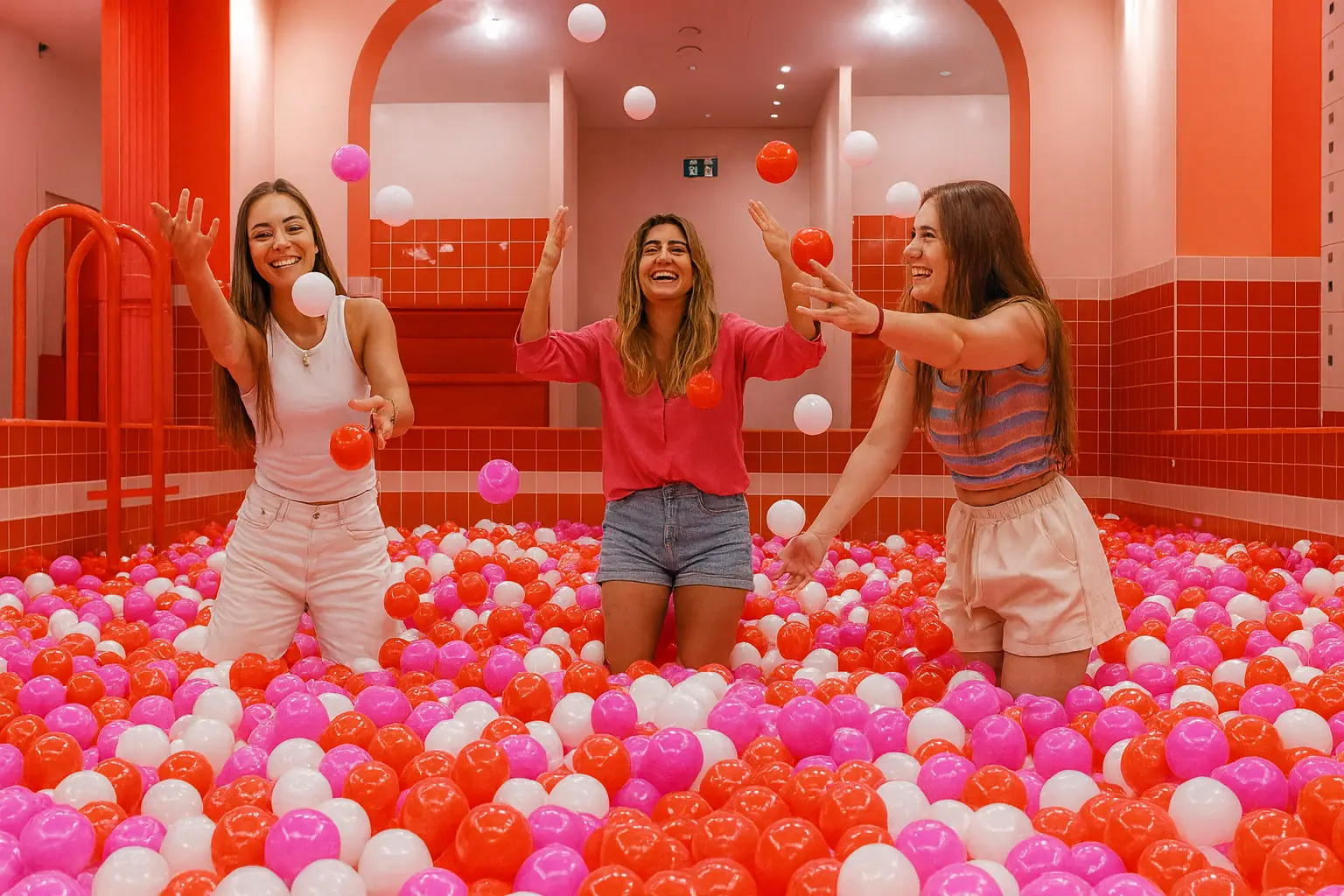 Adultos disfrutando de una actividad divertida en Barcelona